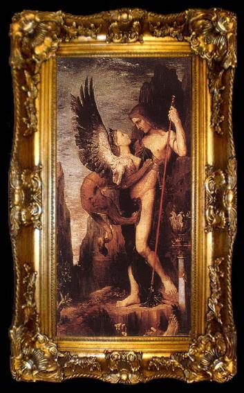 framed  Gustave Moreau Ordipus and the Sphinx, ta009-2